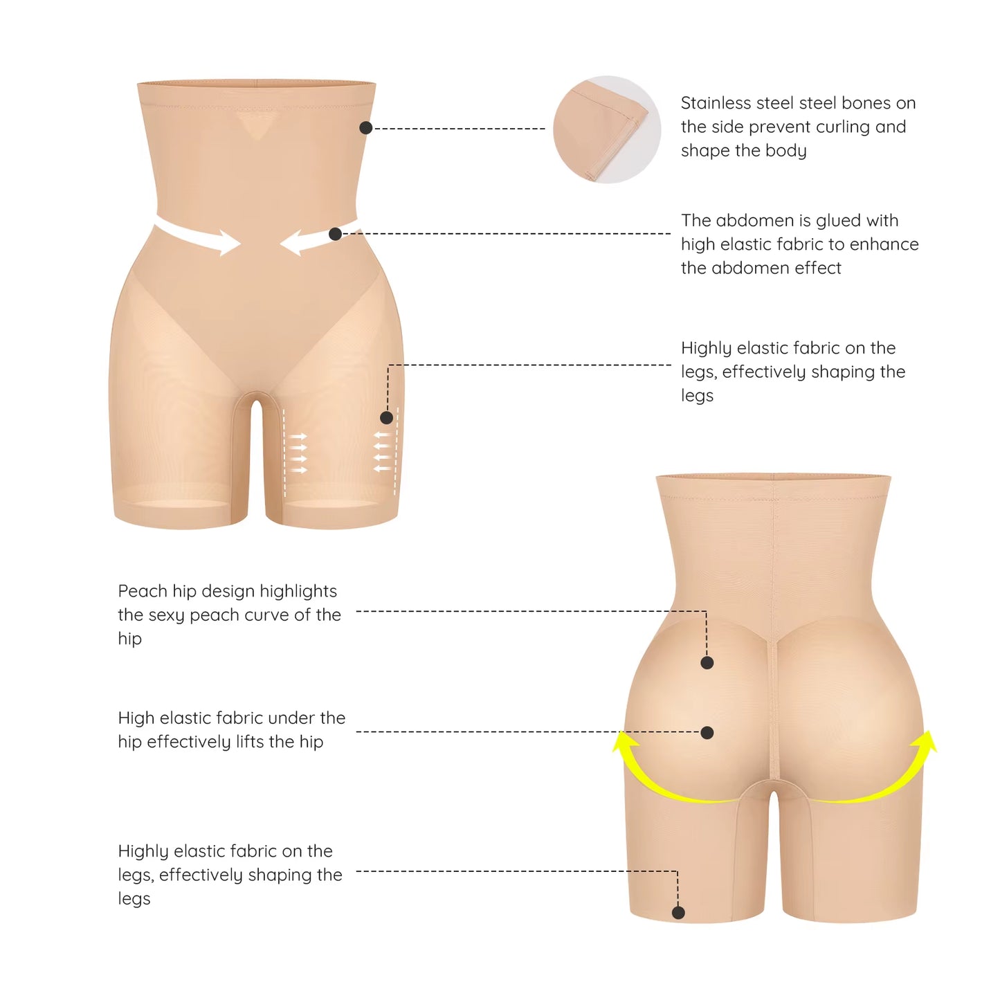 Curvara SmoothLift™ High-Waisted Mid Thigh Short