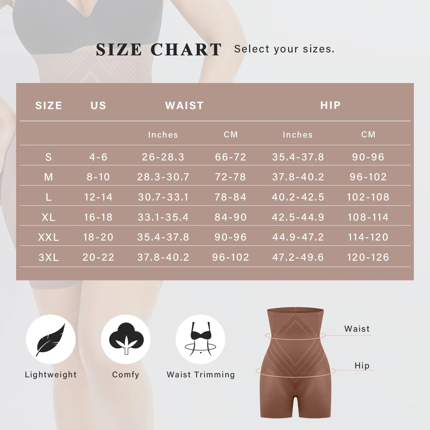 Curvara SmoothLift™ High-Waisted Mid Thigh Short